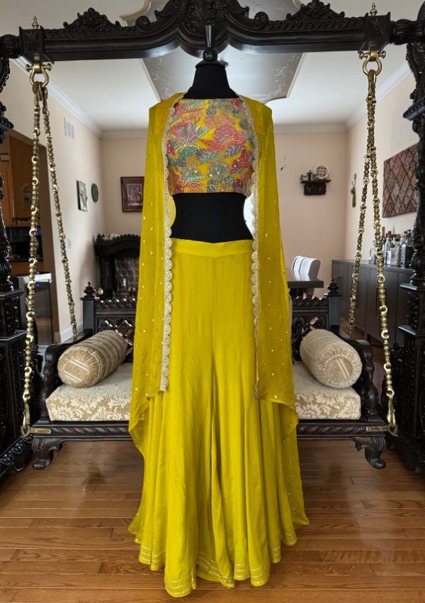 Yellow Indo-Western Dress